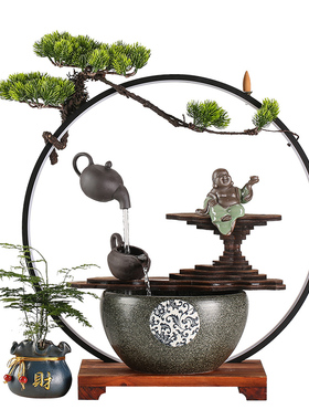 循环办公店铺开业礼物悬壶流水