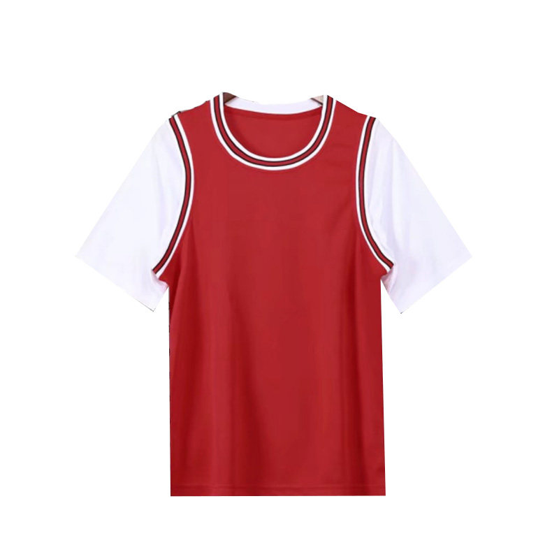 篮球服女套装定制班服男球衣假两件短袖学生运动比赛训练队服韩版