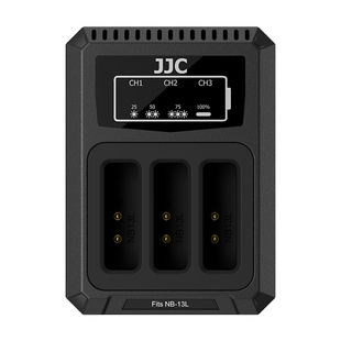 JJC 适用佳能NB-13L电池充电器G7X3 G7X2 SX740 HS G5X G9X SX720HS SX730 SX620 G1X3 MarkⅢ相机座充配件