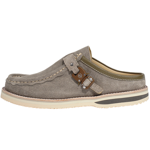 断码特惠BLESS SHOE WALLABEE Mules复古包头拖鞋 外穿真皮袋鼠鞋