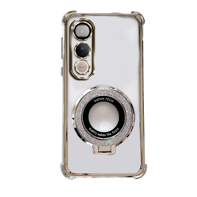 VIVOV50Lite-5G国外版手机壳vivov50lite-5g轻奢闪粉磁吸支架气囊防摔高级感壳