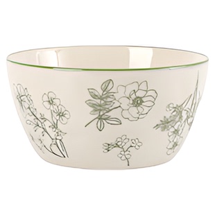 硕加绿意时光陶瓷轻奢高级感餐具饭碗汤盘套装乔迁新居家用勺碟子