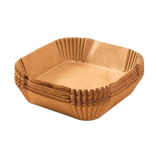 空气炸锅专用纸盘方形食品级家用纸托烘焙烧烤硅油纸一次性年货节