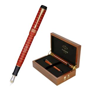 PARKER/派克钢笔官方旗舰店正品DUOFOLD世纪100限量版礼盒墨水笔三支装套装 编号59珍藏
