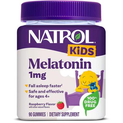 美国Natrol儿童褪黑素1mg睡眠糖