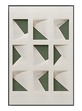 简约现代客厅装饰画大幅走廊玄关挂画正对门几何抽象餐厅竖版壁画