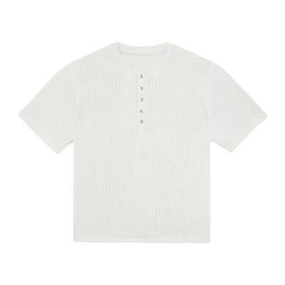老钱风亨利领短袖男夏季高级感