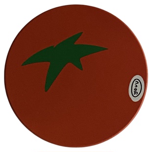 圣诞新年波点苹果杯垫卡通插画创意礼物番茄吸水陶瓷杯垫咖啡杯垫