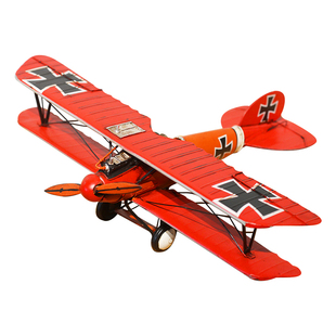 复古铁艺红男爵飞机模型摆件酒吧咖啡厅服装店飞机模型装饰品道具