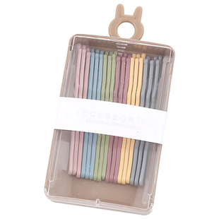 简约彩色一字夹加粗发夹固定头发夹子侧边刘海碎发夹黑色发卡头饰