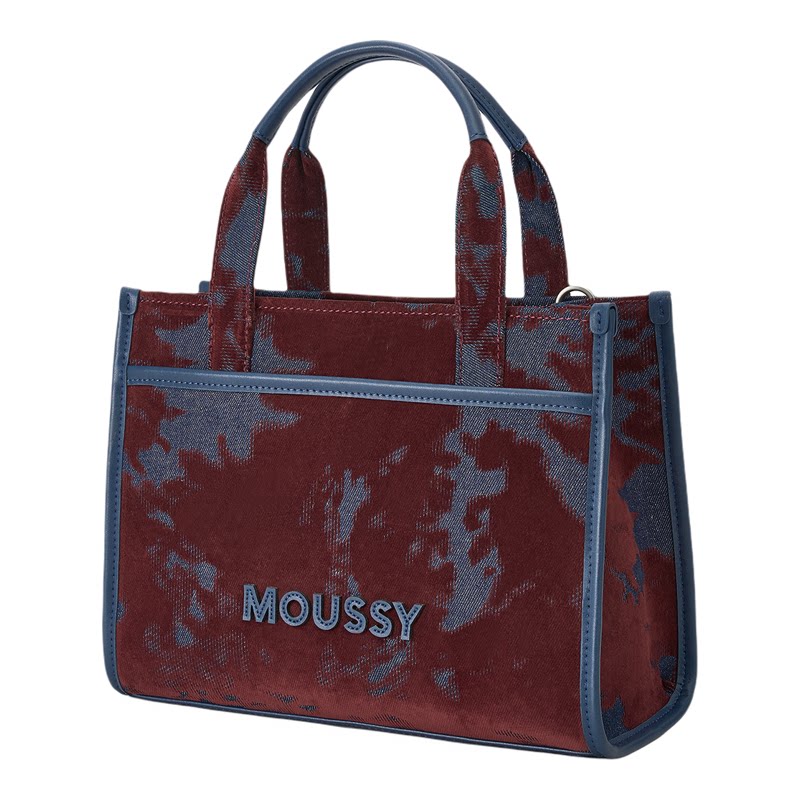 Moussy女牛仔帆布托特包单肩斜挎小包大学生上课通勤包高级感女包