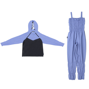 青青之舞 | 暴汗服套装发热涂层拼色连帽拉链发汗服练功服连体服