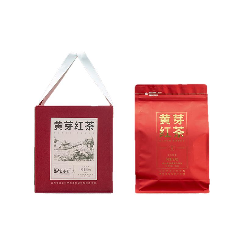 云南古树金芽特级工夫红茶滇红茶 花蜜高香甜400克/礼盒装