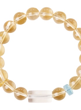 天然黄水晶手链女招米暴富