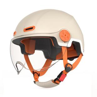 凤凰3c认证电动车头盔男女士四季电瓶摩托车半盔新国标冬季安全帽