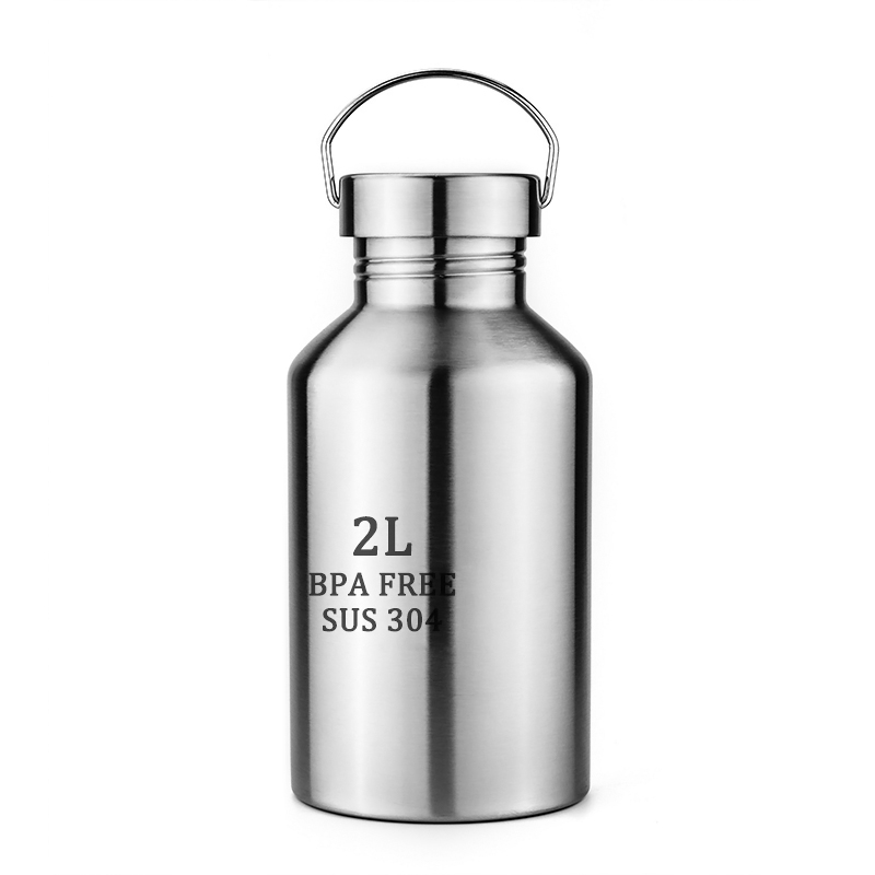 2L大容量全304不锈钢单层密封水壶可做水米油桶密封罐大容量酒壶