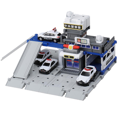 多美合金车场景模型城市建筑