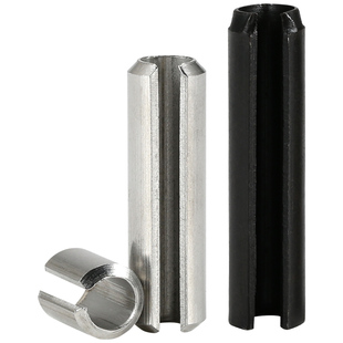 304不锈钢弹性销黑色65锰钢开口圆柱销定位弹簧插销钉M1M2M3-M12