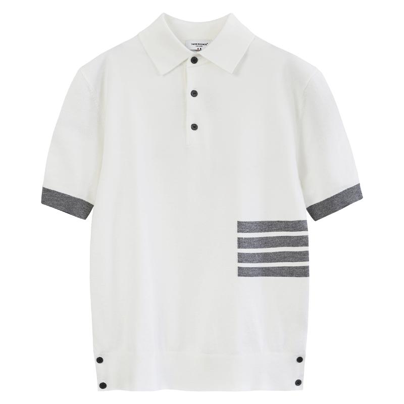 [TNOM BREMOE] TB夏季新款人牵小狗短袖T恤男士款POLO领极简轻奢