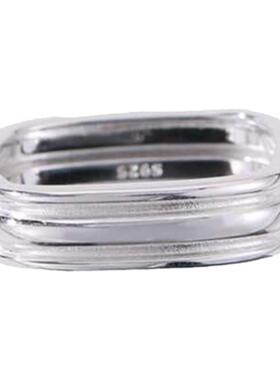 横纹东大门指环925银小众设计