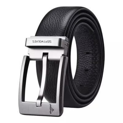 高档针扣皮带头层牛皮柔软舒适