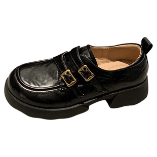 星期六单鞋女厚底小皮鞋女2025新款秋季英伦风百搭配裙子不累脚鞋