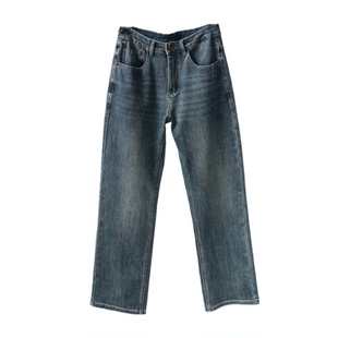 JIDERE美式复古水洗弹力中直筒牛仔裤男春季微宽合体显瘦有型长裤