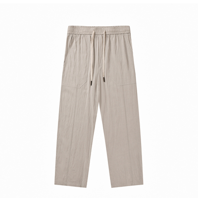 GWIT夏季薄款冰丝阔腿九分裤透气