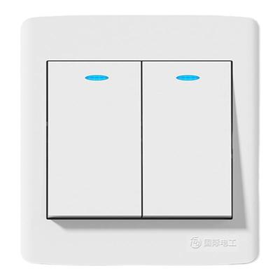 二开单控双联开关86型双开