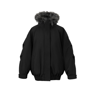 SUK 雪域绒华! 90鸭绒时尚高级感毛领派克短款羽绒服2025新款女