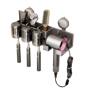 日本吸盘吹风机置物架卫生间免打孔支架适用戴森徕芬电吹风挂架子