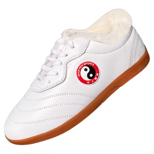 太极鞋男款牛筋底真皮春秋季专业武术鞋软牛皮新款太极拳练功鞋女