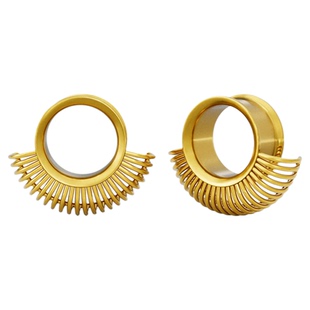 punkyouth对称辐射大耳扩金银两色另类朋克风格穿刺饰品