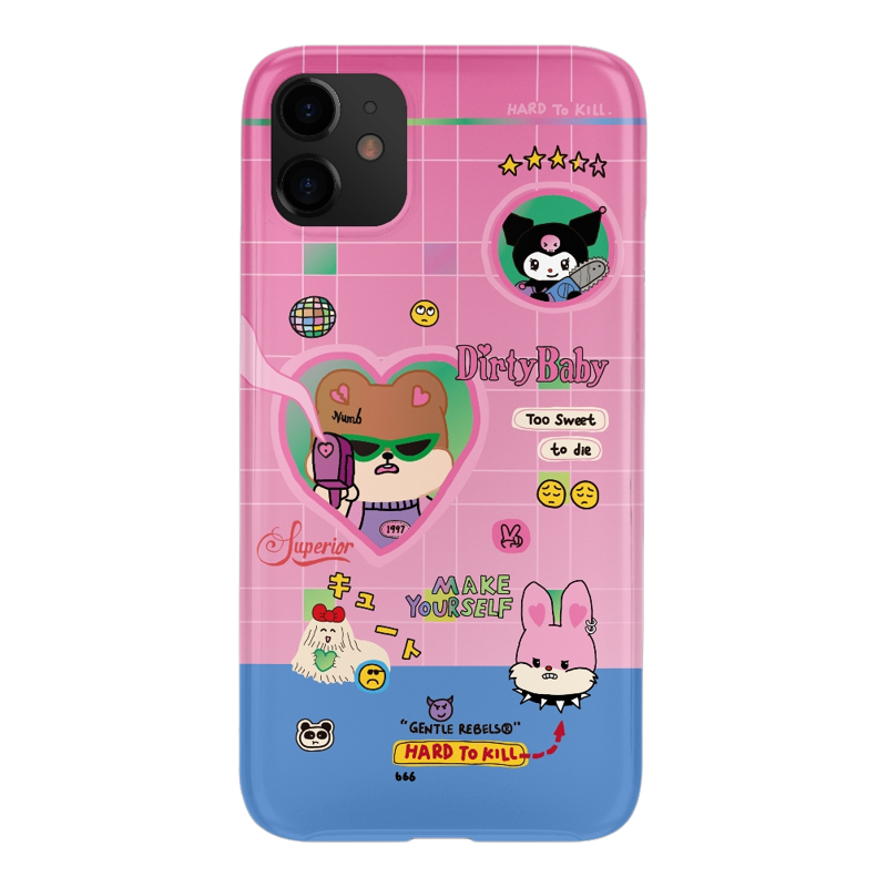 GENTLE REBELS可爱坏小熊emoji手机壳适用iphone16苹果17promax韩国可爱兔子库洛米熊猫恶魔小