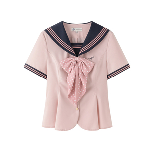 东京岁时记jk制服套装原创正版粉撞绀水手服日系校服水手裙套装