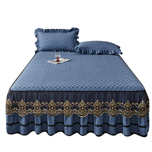 床笠床裙二合一欧式可拆洗床套1.8m床罩单件2米A类床盖三件套1.5m