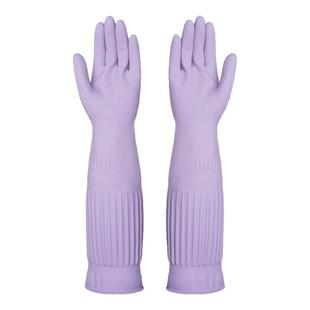 Titanfine/添赞加绒家务手套加长加厚洗碗厨房洗衣服防水冬季乳胶