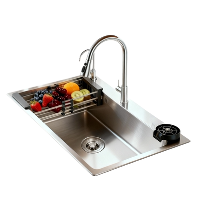 加厚纳米304厨房水槽大单槽