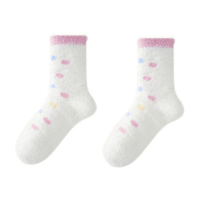 水貂绒厚袜子女秋冬加绒加厚毛绒