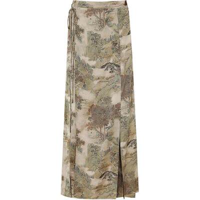 COCOBELLA双面穿100%人丝半身裙