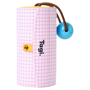 Tagi. 想象机灵信号面料多层旋转提手便携mini首饰盒化妆包