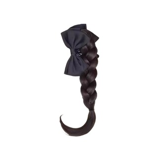 假发辫子女高马尾蝴蝶结抓夹麻花辫仿真新中式半扎自然蓬松翘翘辫