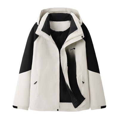 贵人鸟鹅绒三合一冲锋外套