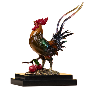 百器全铜公鸡摆件大吉大利客厅书房办公室桌面装饰品开业乔迁礼物