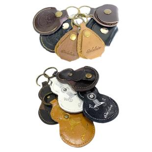 soldier士兵牛皮 吉他拨片包 套盒 民谣乐器配件指弹pick弹片热卖