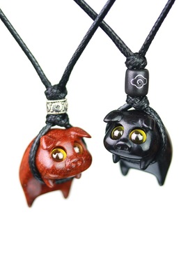 黑檀木情侣小猪生肖猪转运珠生日