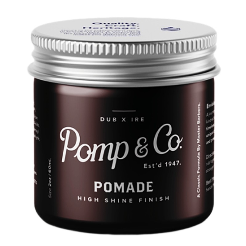 爱尔兰制Pompco Pomade水洗式发油 强力定型复古油头膏背头发蜡泥