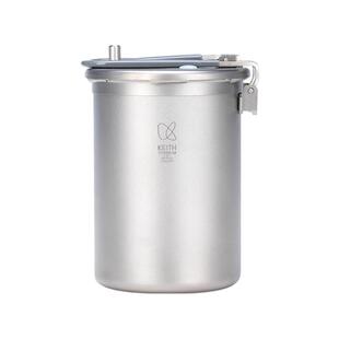 keith铠斯纯钛压力锅户外高原压锅超轻露营微压锅蒸煮饭煲汤锅具