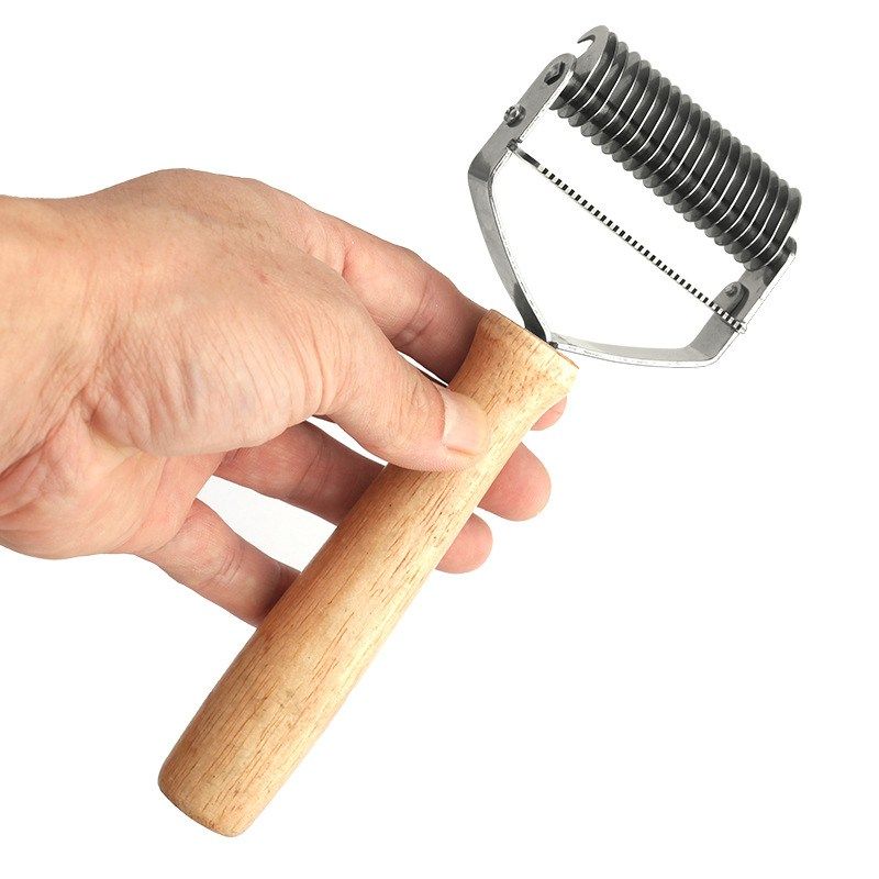 宠物用品宠物梳子打结双面开结毛梳子浮梳木柄毛去梳猫不锈钢神器