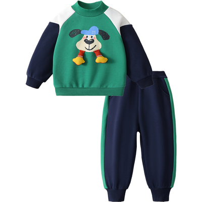 MQDmini冬季男童加绒套装